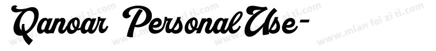 Qanoar PersonalUse字体转换